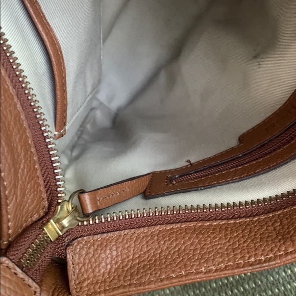 Nordstrom Women's Brown Leather Chain-Detail Crossbody Bag - Picture 6 of 12